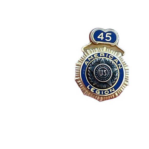 American Legion 45-Year Service Pin Tie Tack 10K GF Gage Co. - Picture 1 of 6